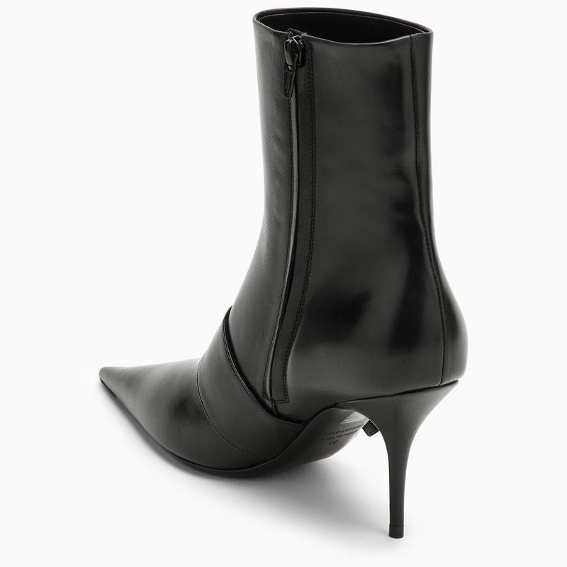 Balenciaga Shoes- BALENCIAGA Knife 80 Leather Ankle Boots Comfortable Everyday Designer Shoes