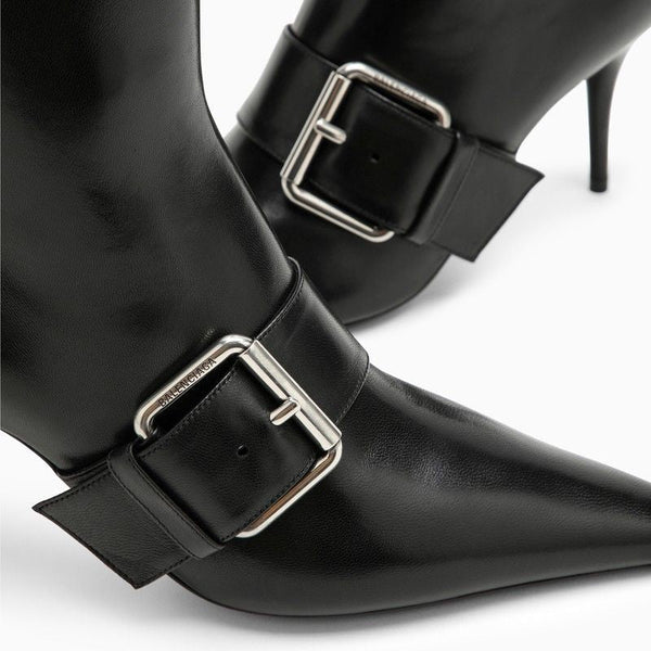 Balenciaga Shoes- BALENCIAGA Knife 80 Leather Ankle Boots Comfortable Everyday Designer Shoes