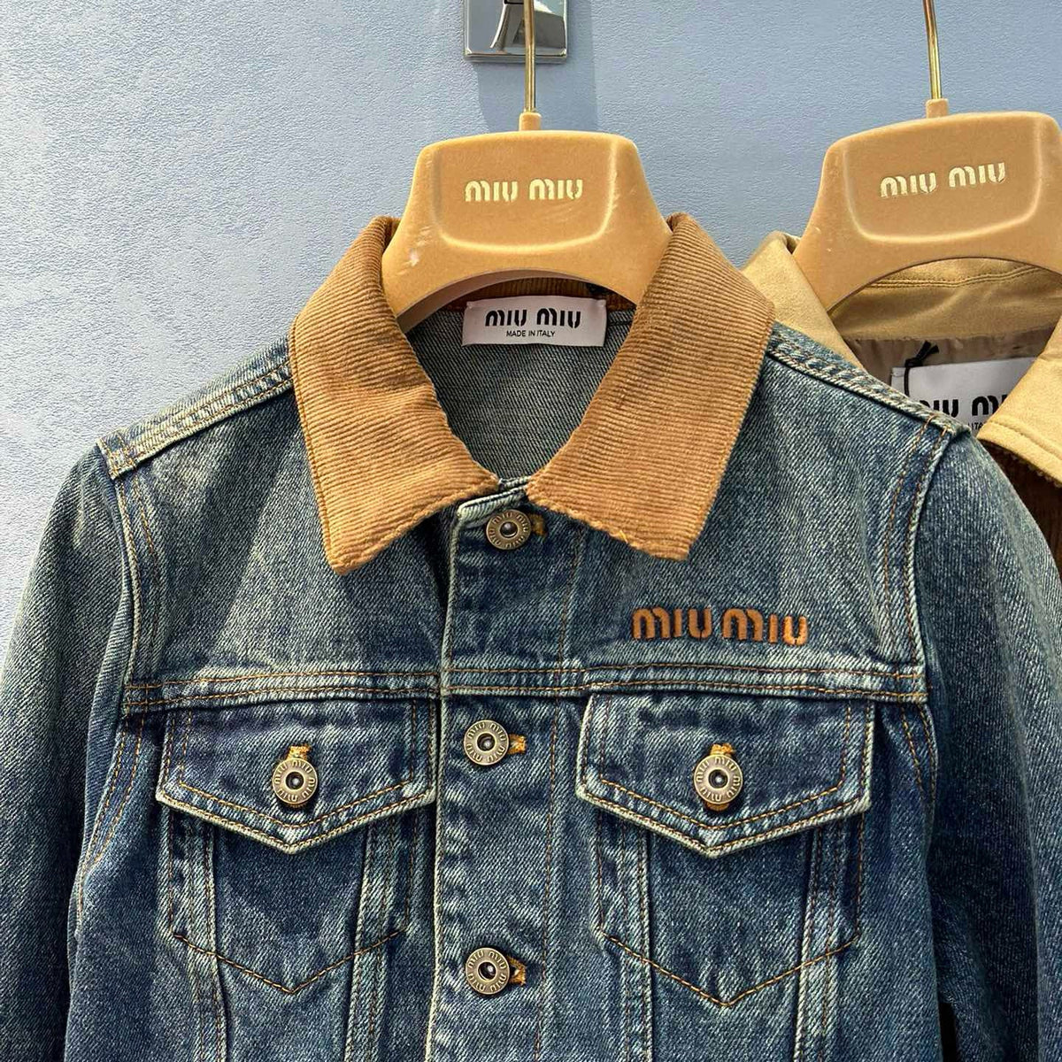 Jackets- Miu M Denim Jacket Stylish Everyday Designer Outerwear