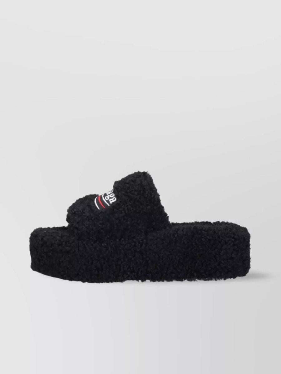 Balenciaga Shoes BALENCIAGA Furry Platform Sandals for Women Premium Designer Casual Shoes