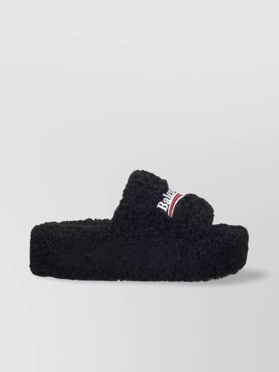 Balenciaga Shoes BALENCIAGA Furry Platform Sandals for Women Premium Designer Casual Shoes
