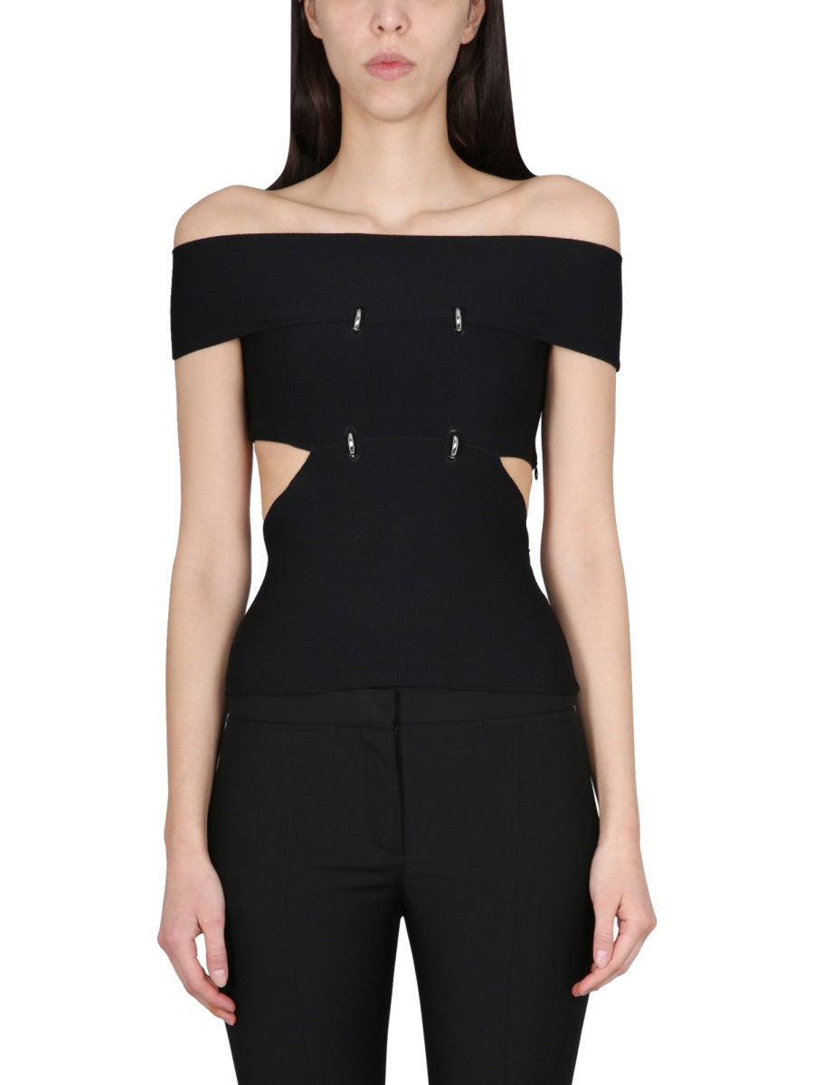 Alexander McQueen Tops? Alexander Mcqueen Women Top With Cut-Out Details Premium Designer Casual Top