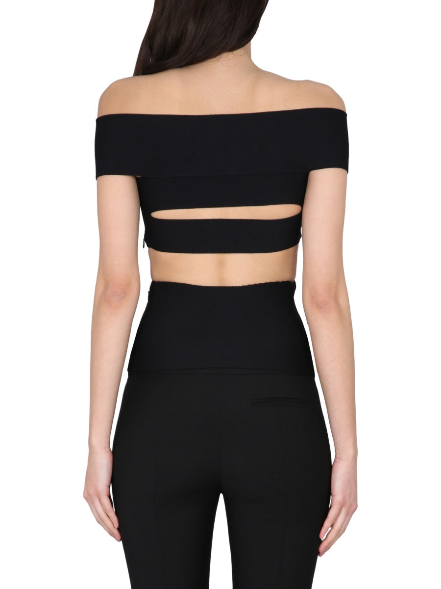 Alexander McQueen Tops- Alexander Mcqueen Women Top With Cut-Out Details Elegant Everyday Designer Top
