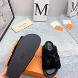 Louis Vuitton Grey Platform Heels - Front View