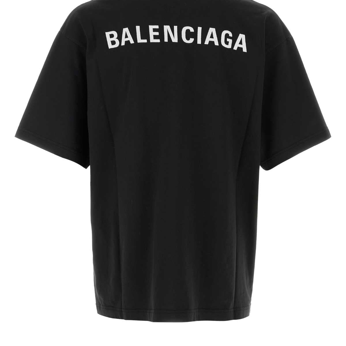 Balenciaga T-Shirts- BALENCIAGA Medium Fit Cotton T-Shirt Casual Everyday Designer Tee