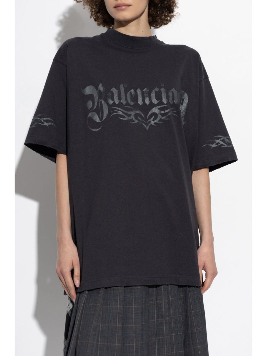 Balenciaga premium t-shirts & tops detail and craftsmanship close-up