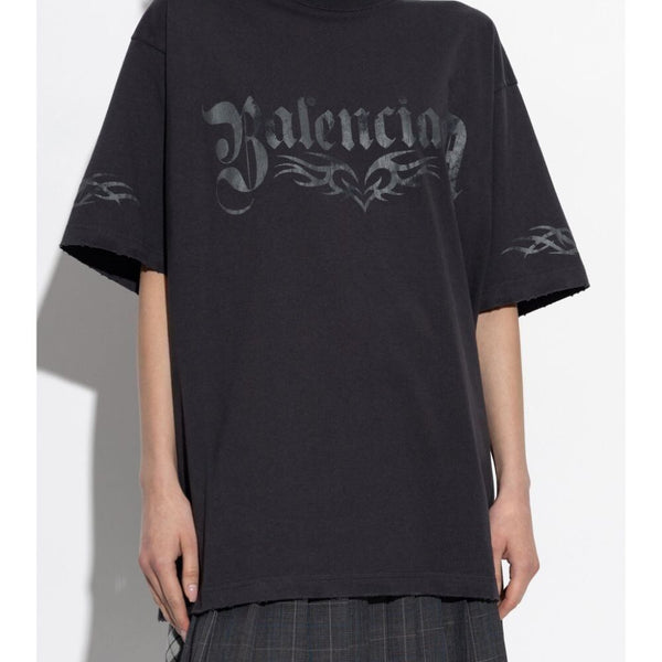 Balenciaga premium t-shirts & tops detail and craftsmanship close-up