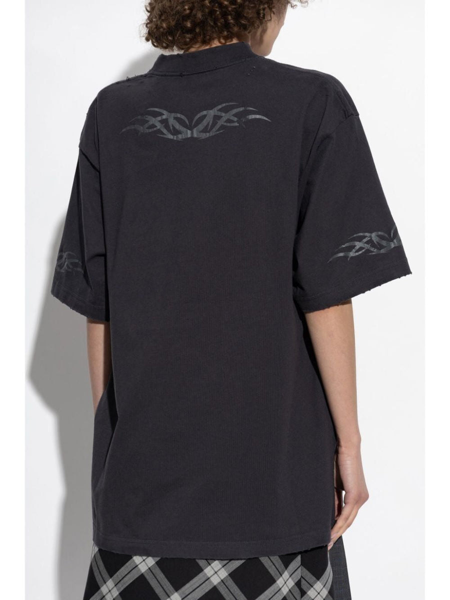 Balenciaga T-Shirts? BALENCIAGA Medium Fit Printed Logo T-Shirt Casual Everyday Designer Tee