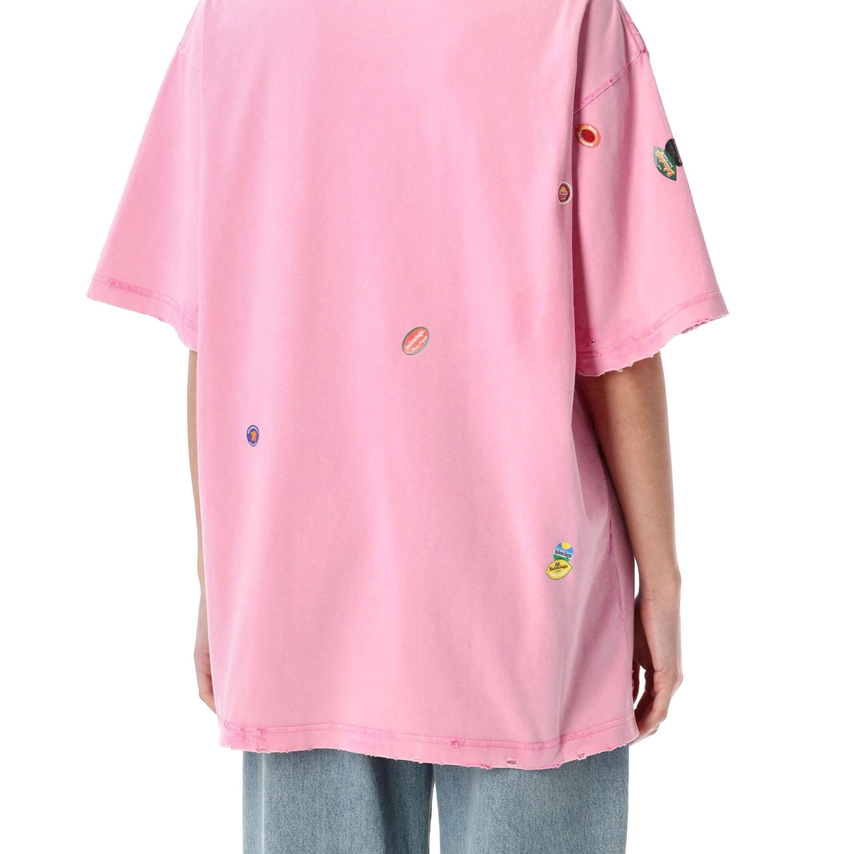 Balenciaga T-Shirts? BALENCIAGA Fruity Medium Fit T-Shirt for Women Casual Everyday Designer Tee