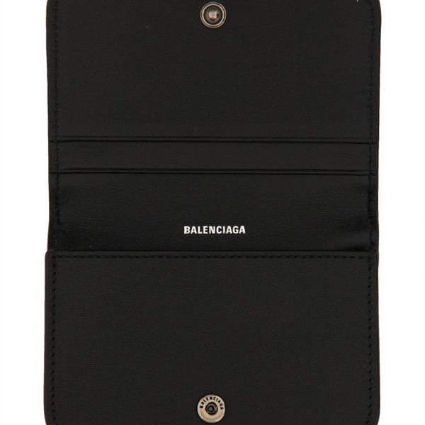 Balenciaga premium small leather goods detail and craftsmanship close-up