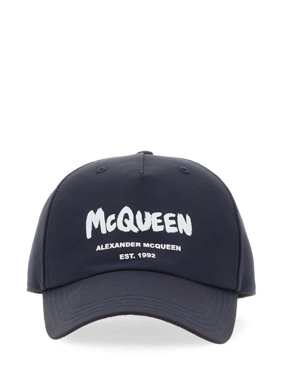 Alexander McQueen Hats? Alexander Mcqueen Men Graffiti Logo Hat Casual Everyday Designer Cap
