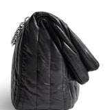 Close-up of Balenciaga shoulder bags hardware and fine stitching