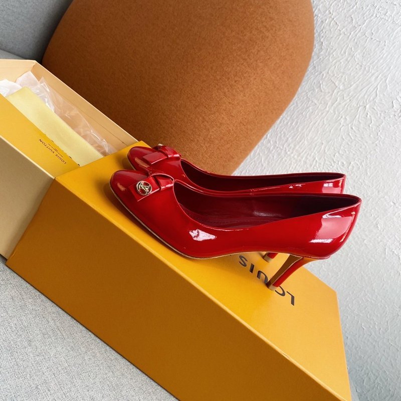 Louis Vuitton luxury shoes detail shot