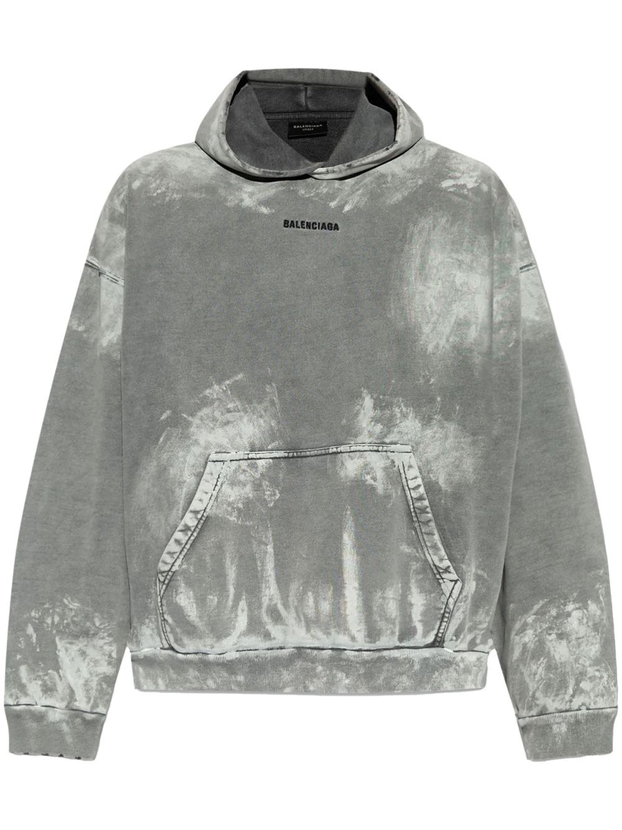Balenciaga Hoodies? BALENCIAGA Medium Fit Hoodie with Embroidered Logo Comfortable Luxury Streetwear Hoodie
