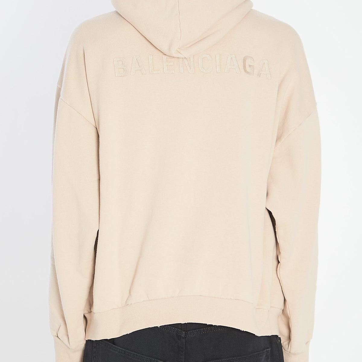 Close-up of Balenciaga jerseys & knitwear hardware and fine stitching