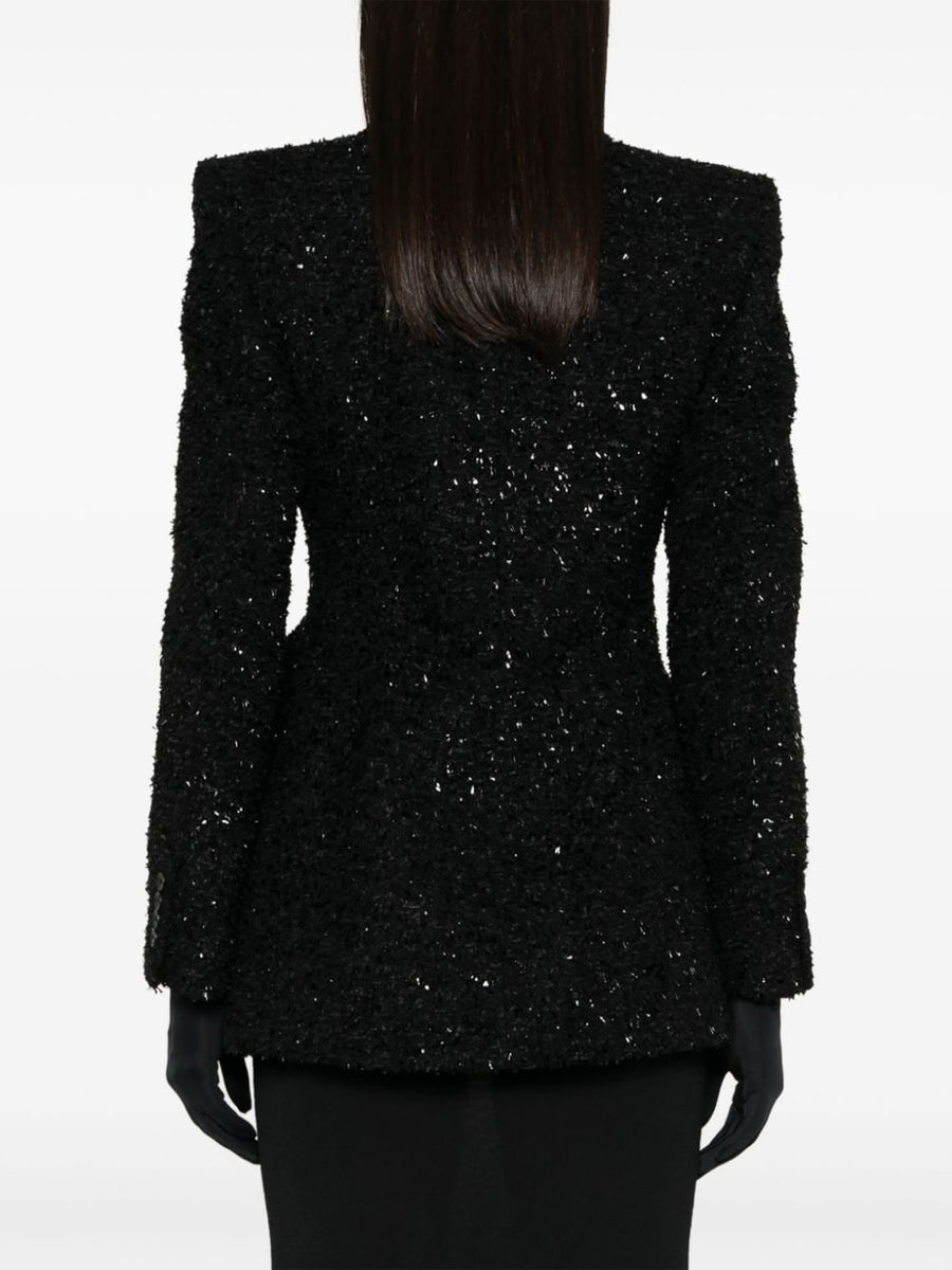Balenciaga premium outerwear detail and craftsmanship close-up