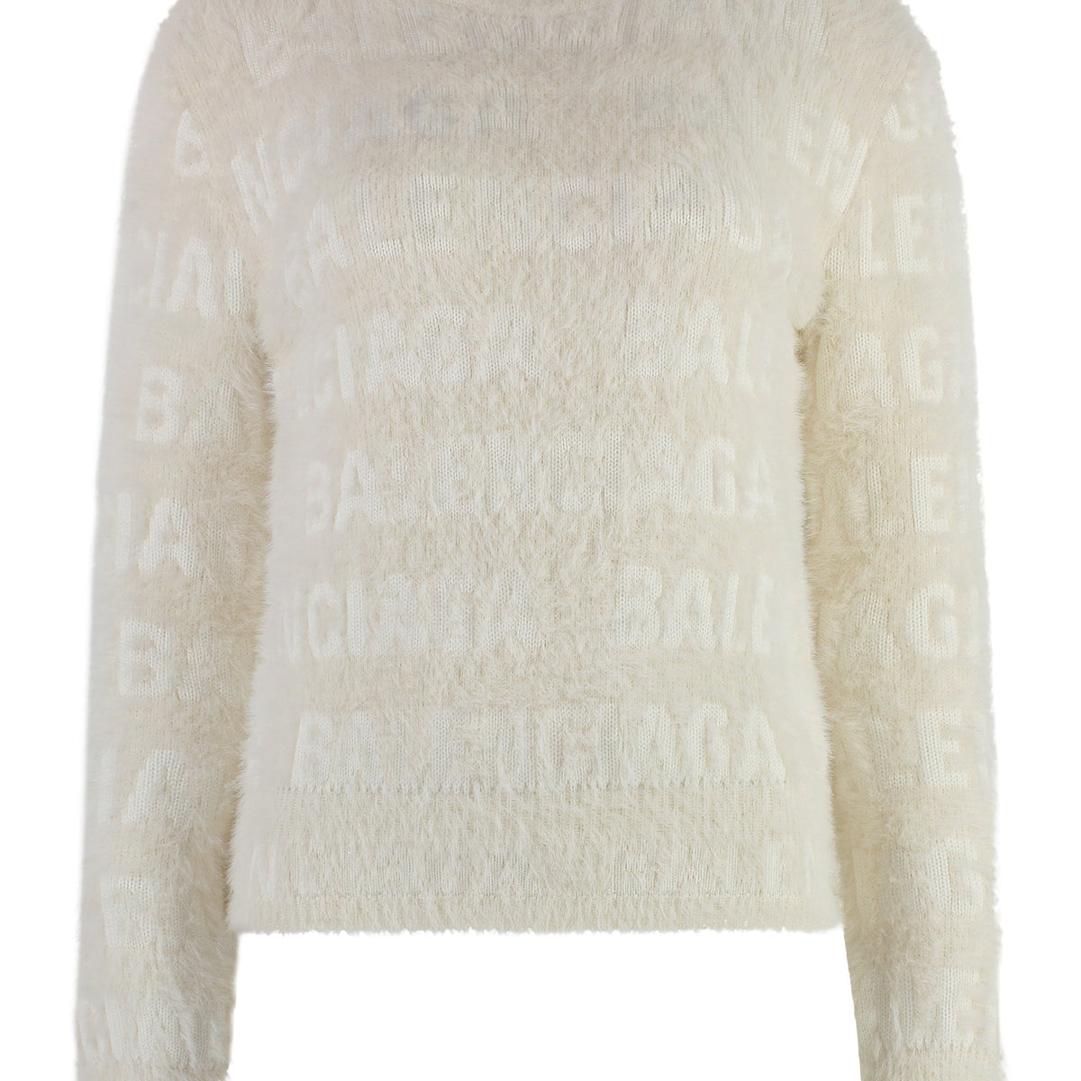Balenciaga Sweaters? BALENCIAGA Furry Fitted Wool Blend Sweater Luxury Designer Knit Sweater