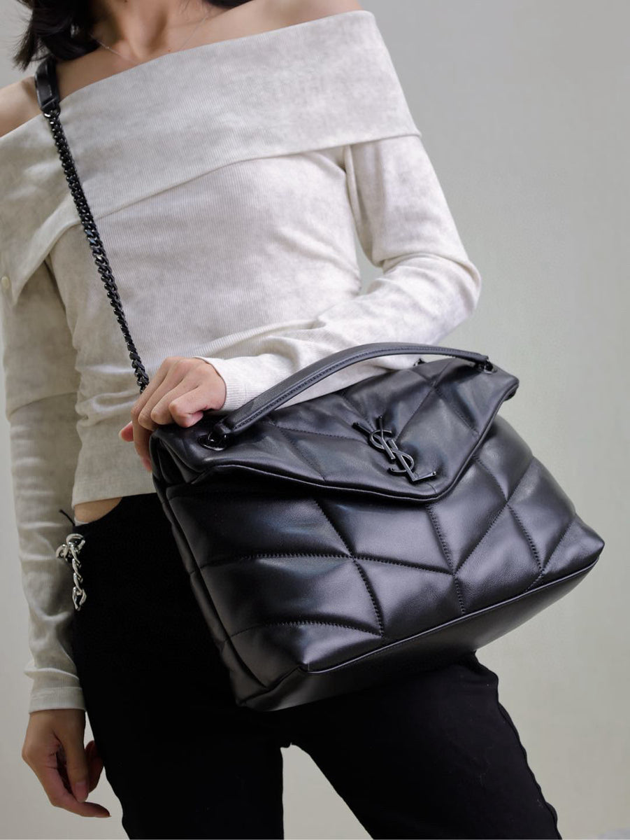 Saint Laurent Bags- Saint Laurent Loulou Medium Puffer Bag Elegant Everyday Designer Handbag