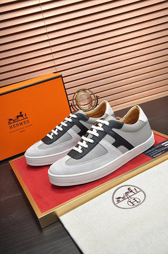 Hermès Chocolate Brown Chunky Platform Sneakers - Full Silhouette View