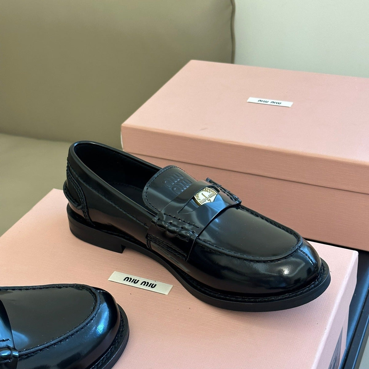 Shoes- Miu M Loafers Premium Designer Casual Shoes