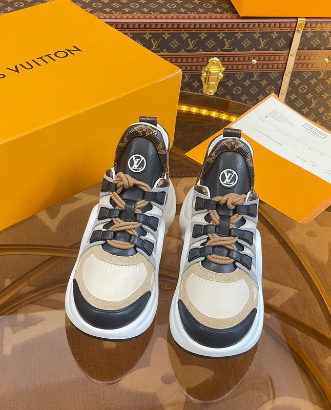 Louis Vuitton Chocolate Brown Combat Boots - Side Profile View