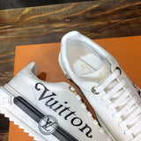 Louis Vuitton Grey Block Heel Pumps - Angled View