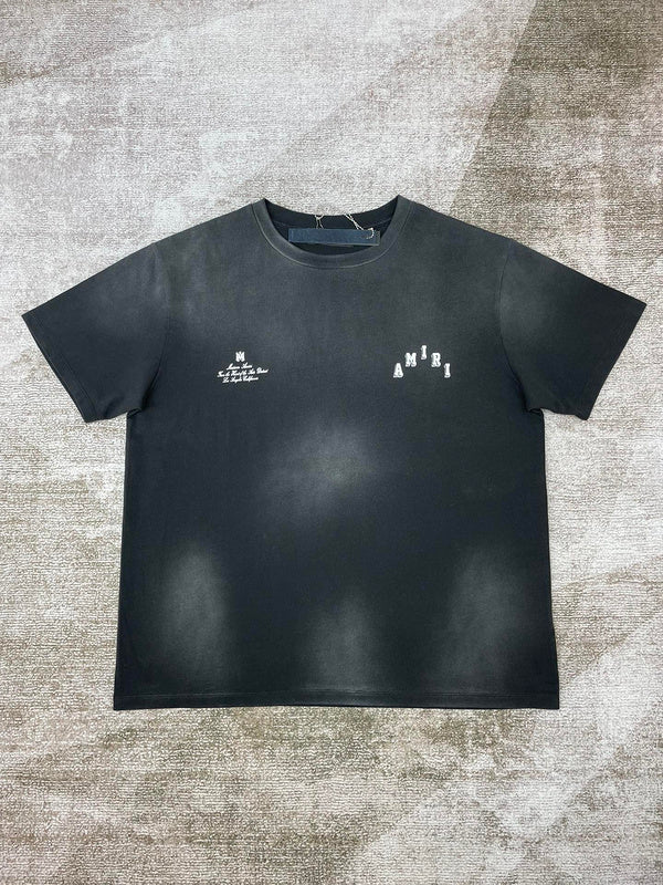 Amiri luxury t-shirt detail shot