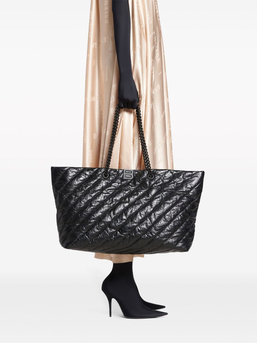 Balenciaga Bags- BALENCIAGA Crush Leather Tote Handbag - 58 cm Luxury Designer Leather Handbag