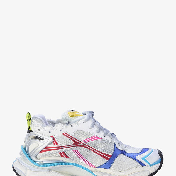Close-up of Balenciaga sneakers hardware and fine stitching