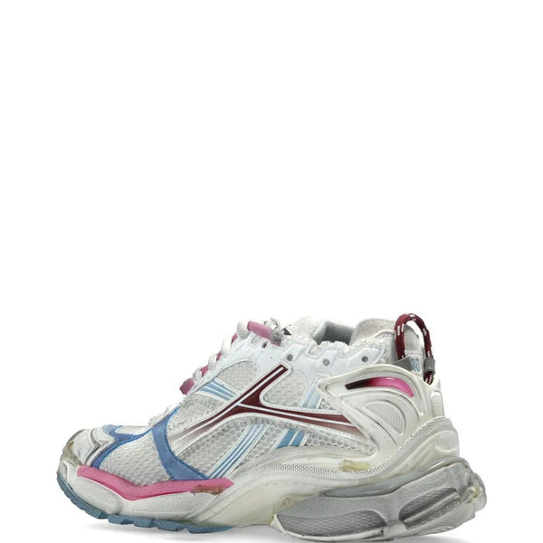 Close-up of Balenciaga sneakers hardware and fine stitching