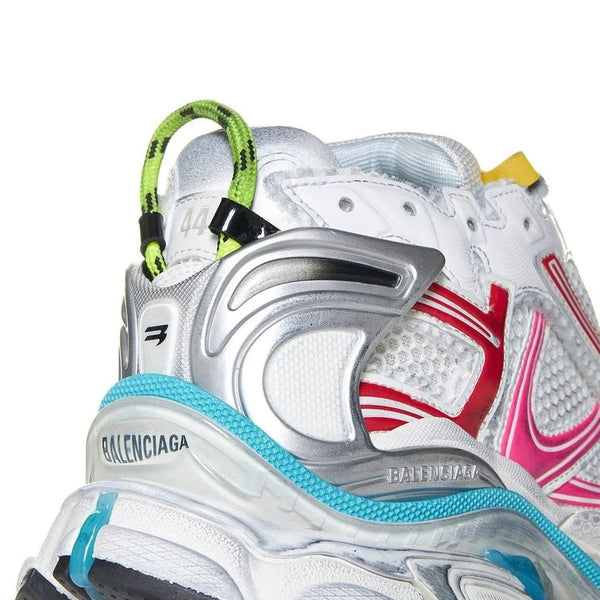 Close-up of Balenciaga sneakers hardware and fine stitching