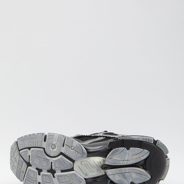Close-up of Balenciaga sneakers hardware and fine stitching