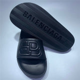 Balenciaga Chocolate Brown Platform Sandals - Heel Detail View