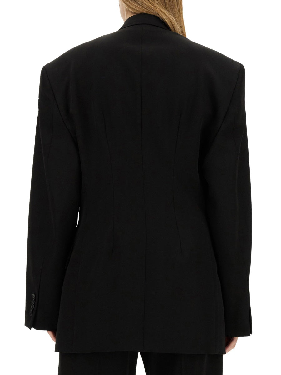 Balenciaga outerwear side profile designer luxury fashion