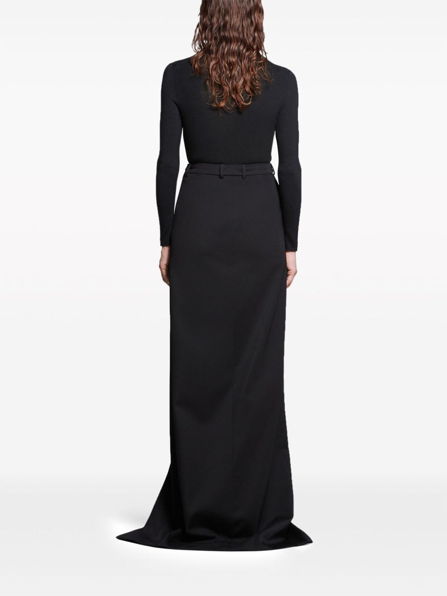 Balenciaga Skirts- BALENCIAGA High-Waisted Floor-Length Midi Skirt with Slit Elegant Designer Casual Skirt