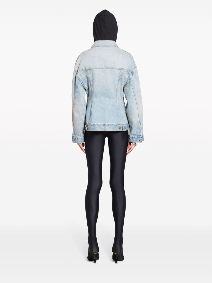 Balenciaga Jackets- BALENCIAGA Hourglass Denim Jacket for Women Premium Casual Designer Jacket