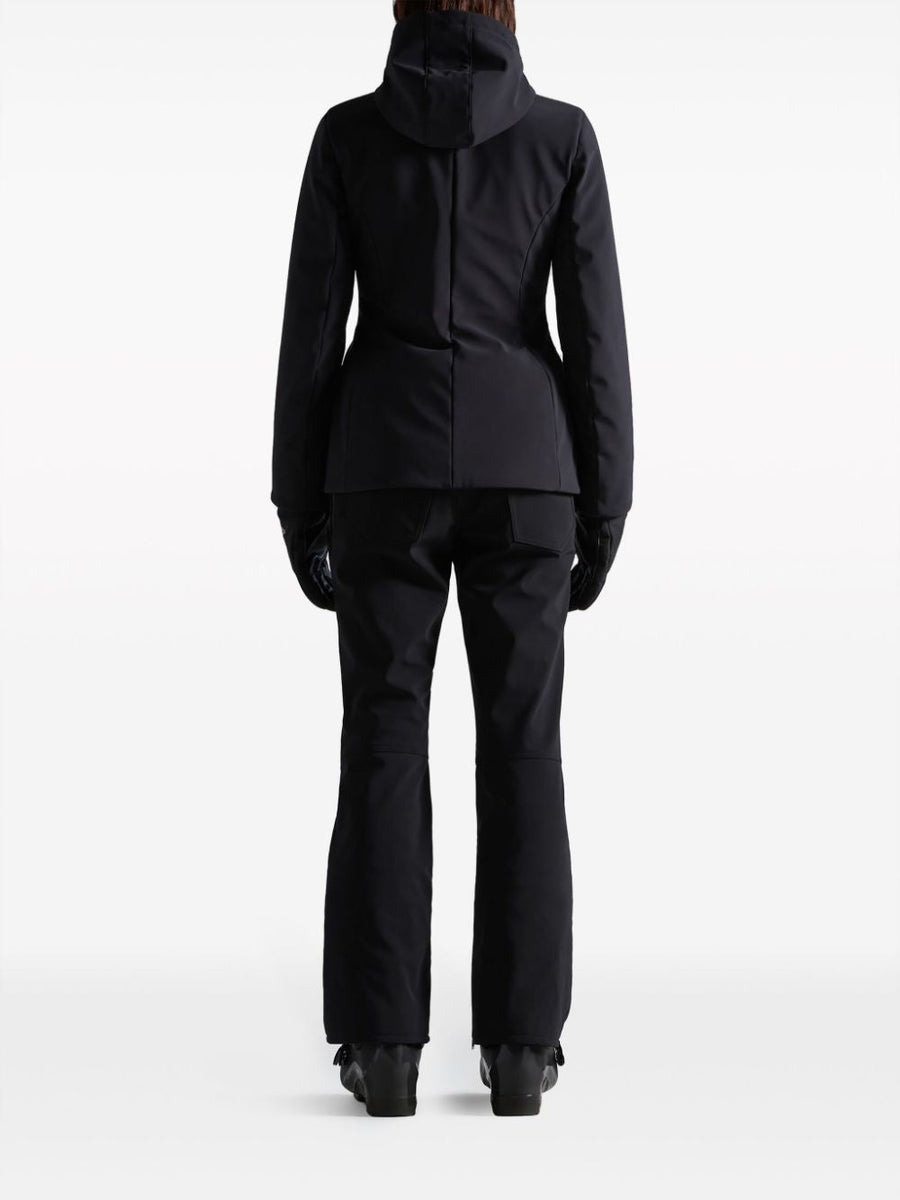 Close-up of Balenciaga outerwear hardware and fine stitching