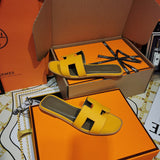 Hermès Black Espadrille Wedge Sandals - Sole Detail View