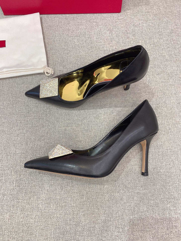 Close-up of Valentino Garavani shoes craftsmanship