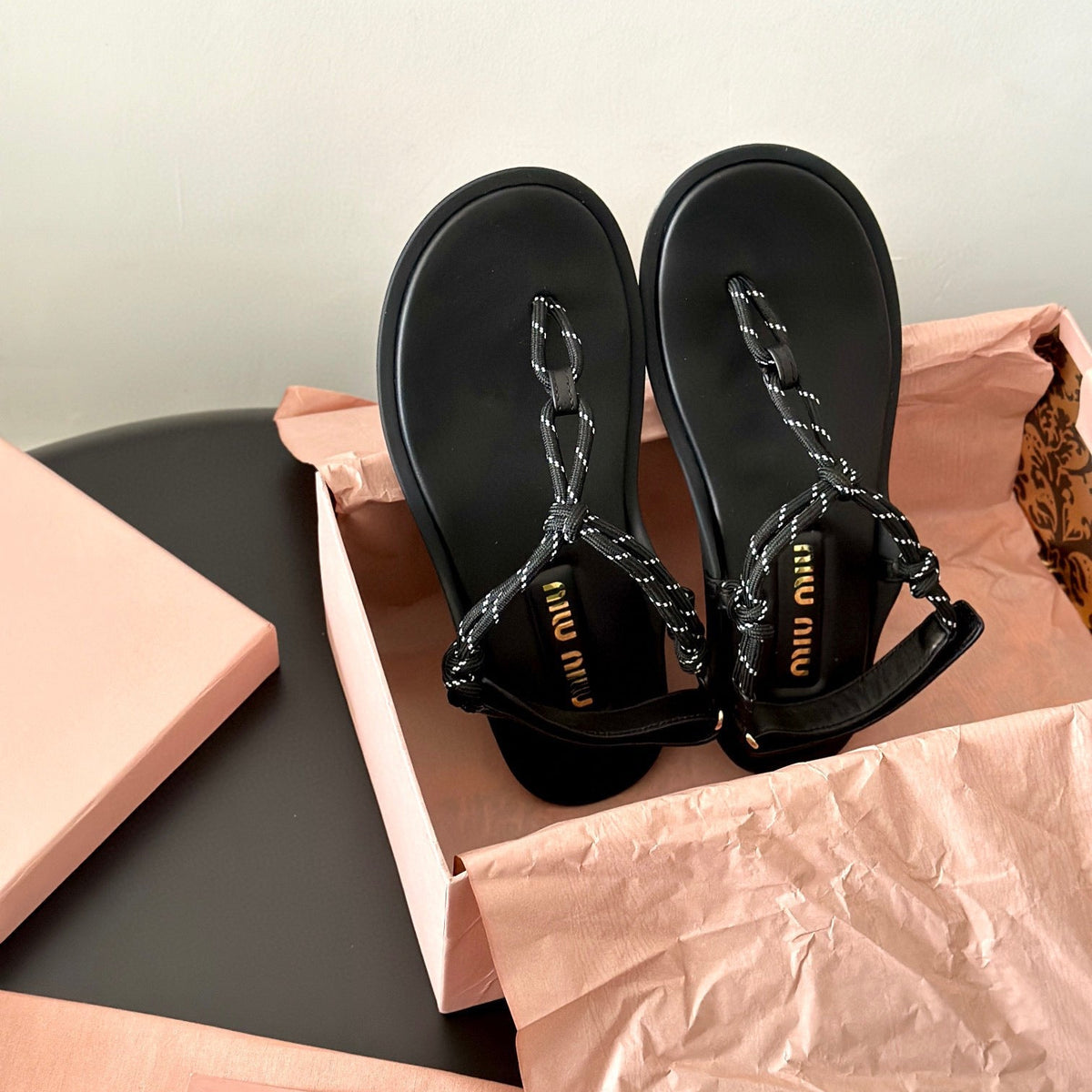 Shoes- Miu M Sandals Premium Designer Casual Shoes