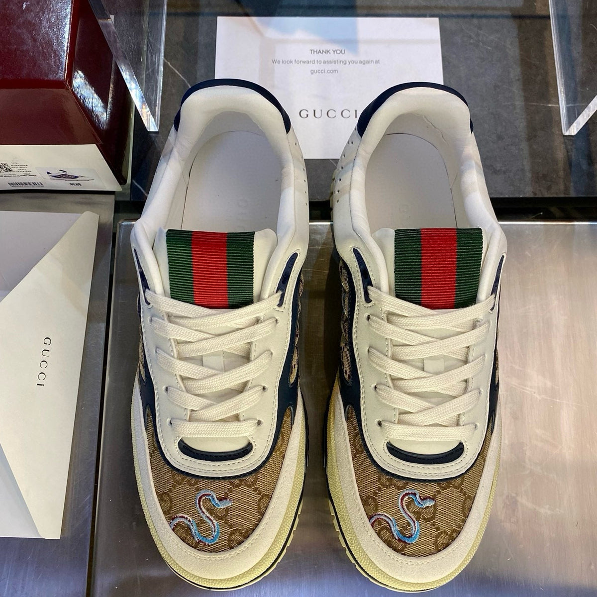 Gucci Shoes- Gucci Re Web Sneakers Comfortable Everyday Designer Shoes