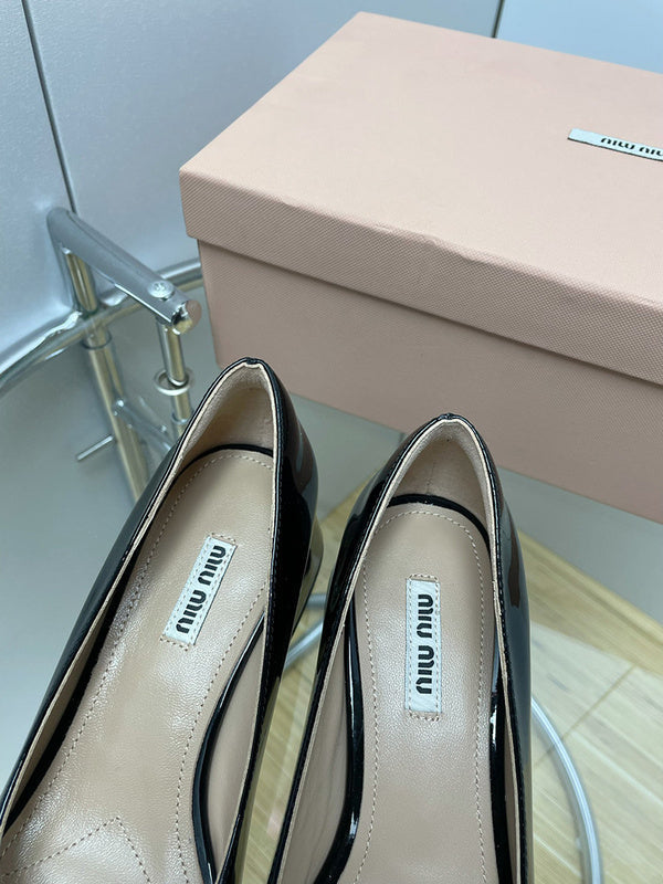 Miu Miu luxury shoes detail shot