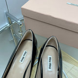 Miu Miu luxury shoes detail shot