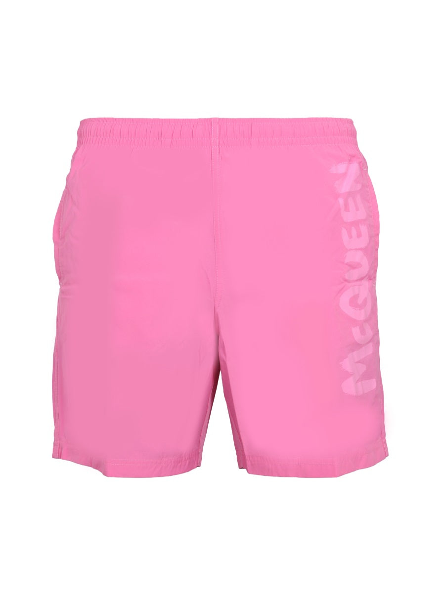 Alexander McQueen Accessories? Alexander Mcqueen Men Logo Print Swimsuit Luxury Designer Fashion Accessory