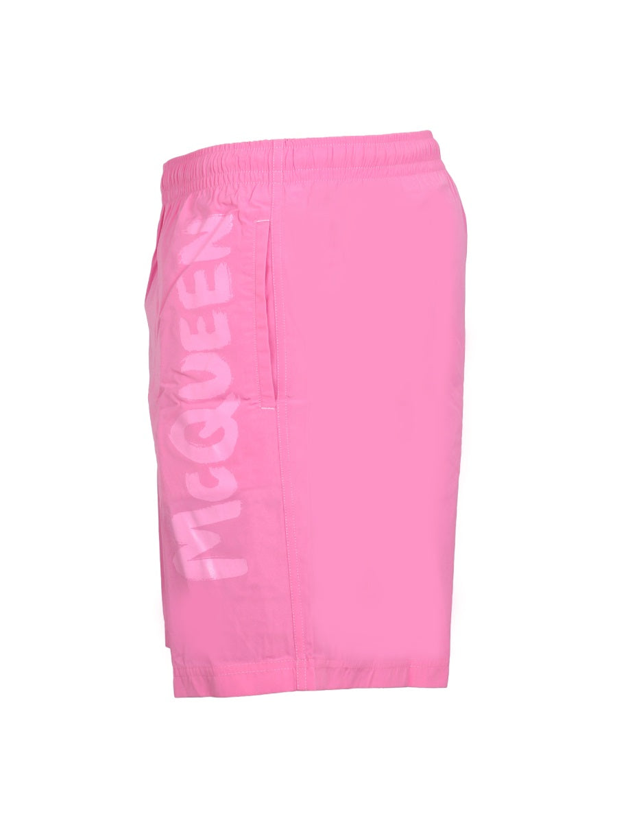 Alexander McQueen Accessories? Alexander Mcqueen Men Logo Print Swimsuit Luxury Designer Fashion Accessory