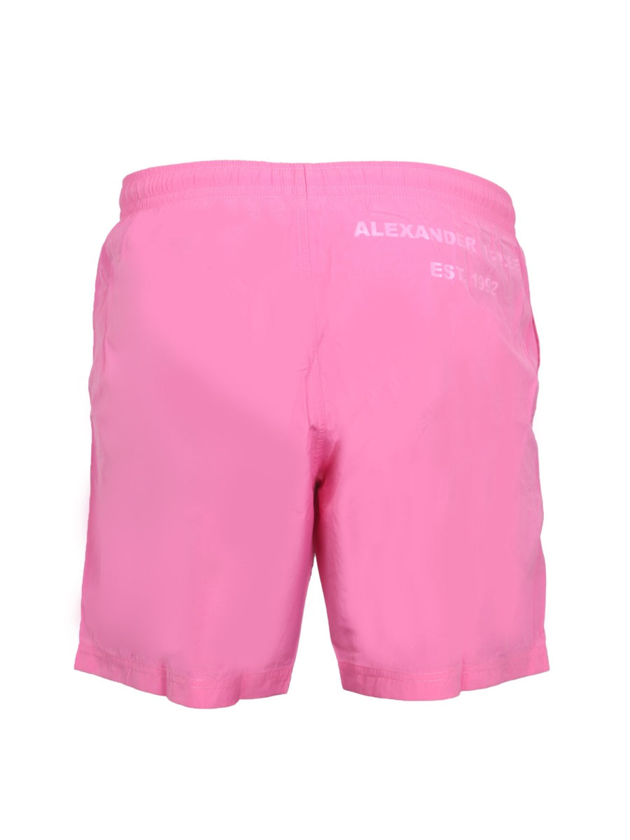 Close-up of Alexander McQueen swimsuits hardware and fine stitching