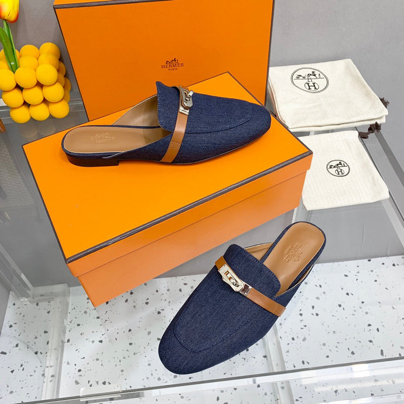 Hermès White High-Top Sneakers - Angled View