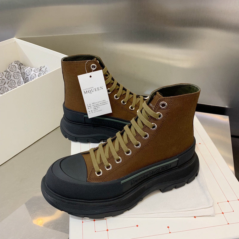 Alexander McQueen Grey Chelsea Boots - Side Profile View