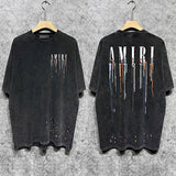 Amiri luxury t-shirt detail shot