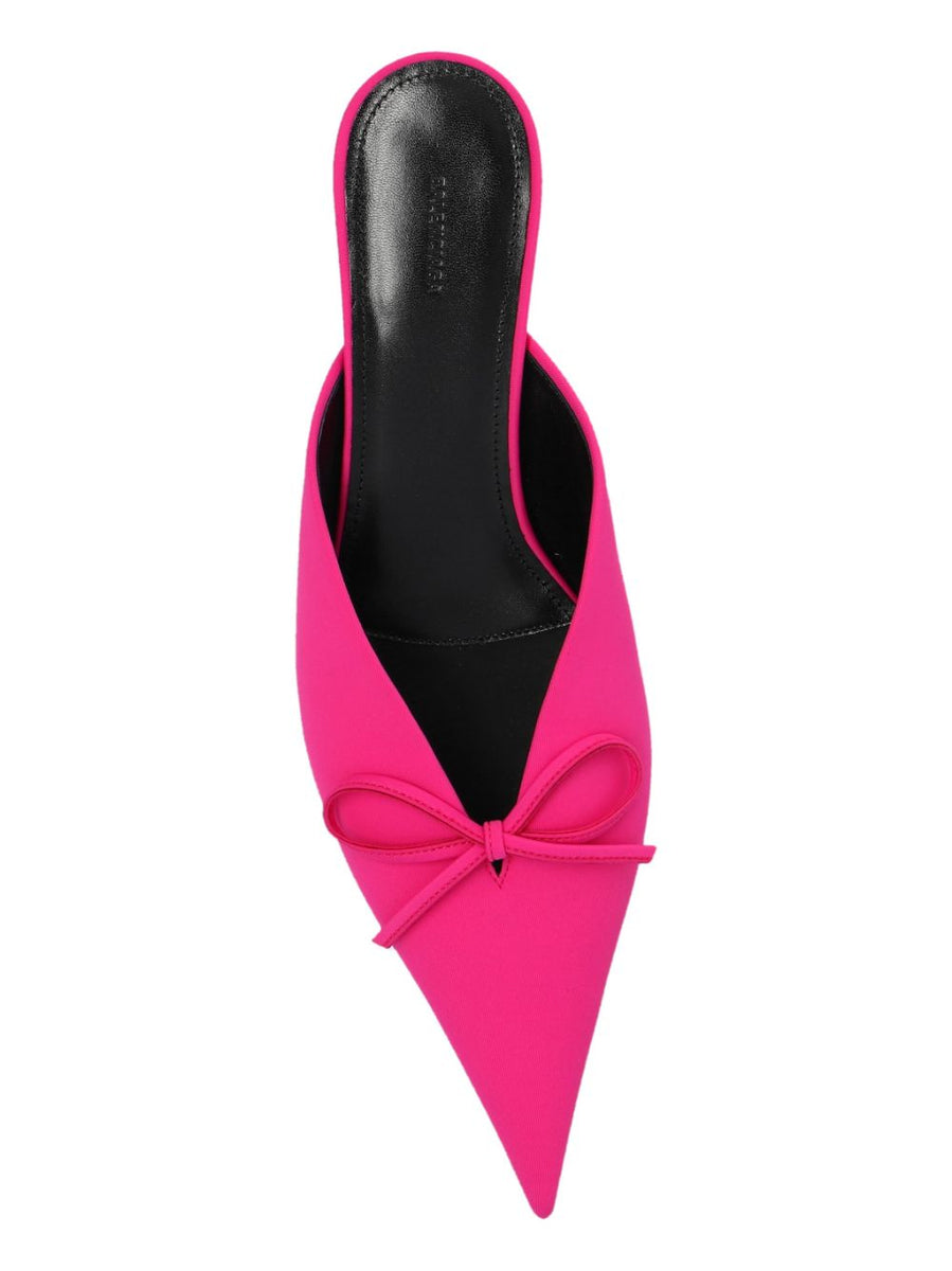 Balenciaga Shoes- BALENCIAGA Bow Detailing Pointed Toe Mini Sandals Premium Designer Casual Shoes